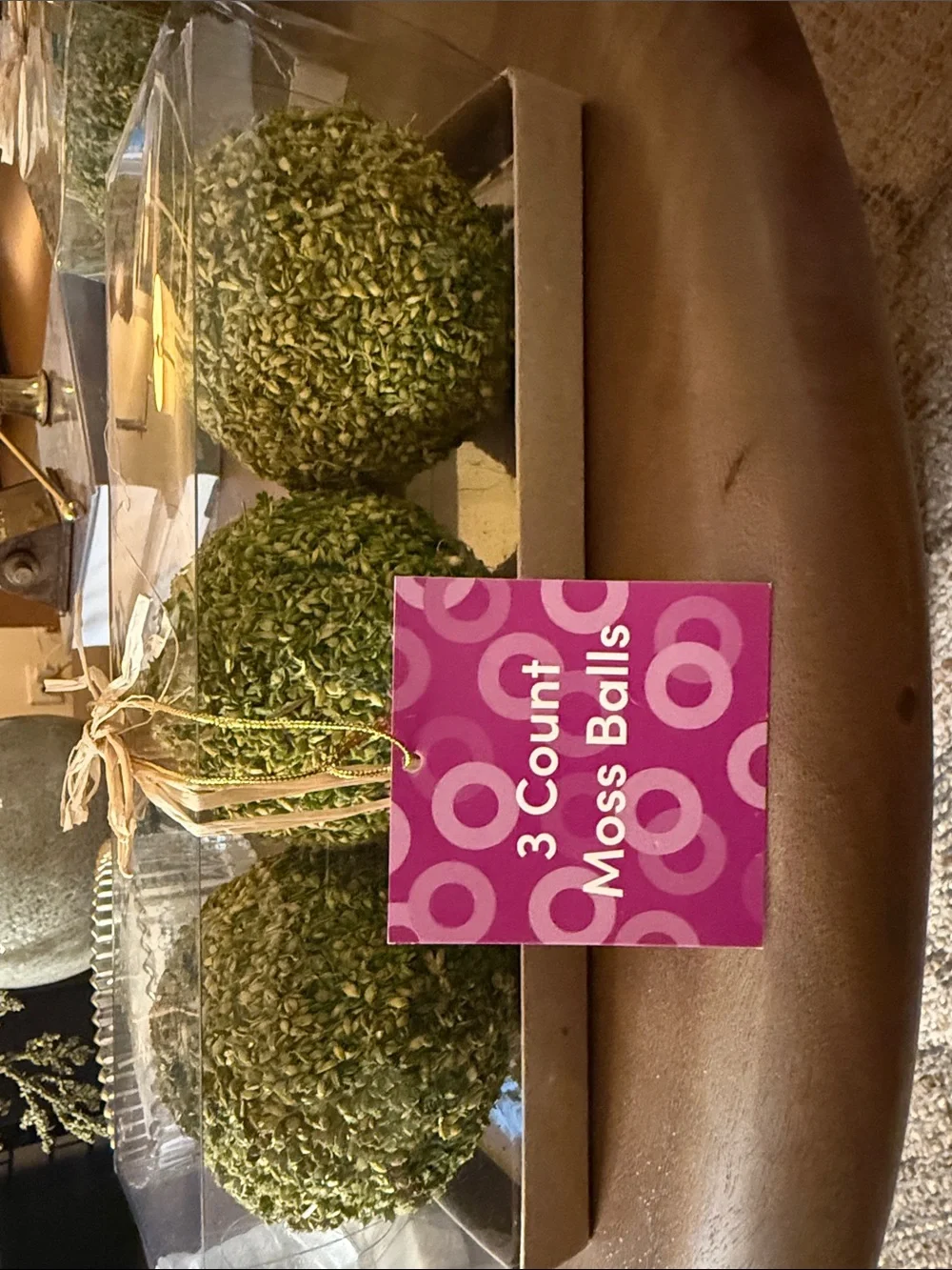 3-Count Green Moss Balls - Decorative Home Accent